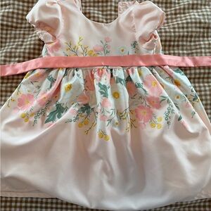 Pink dress with coat